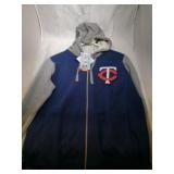 Minnesota Twins Ladies Large zippered hooded
