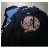 3 New York Yankees Ladies shirts - one hooded