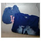 2 LA Dodgers Ladies small shirts