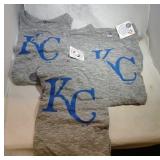 3 Kansas City Royals Mens 2XL t-shirts