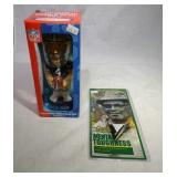 Brett Favre hand painted bobble head and Vince