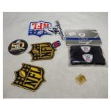 NFL pins, patches and wrist bands
