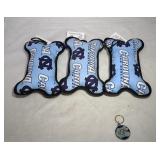 North Carolina Tar Heels key chain and 3 bone