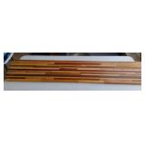 Solid oak wall display shelf with mounting bracket