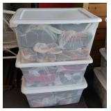 3 medium size totes with lids