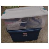 2 medium size totes with lids