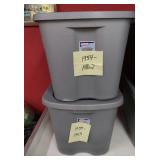 2 medium size totes with lids