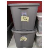 2 medium size totes with lids