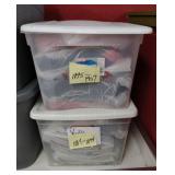 2 medium size totes with lids