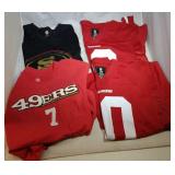 4 San Francisco 49ers Youth M10/12 shirts - two