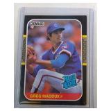 1987 Donruss Greg Maddux ROOKIE CARD Chicago Cubs