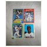 4 DIFF. 1990 Sammy Sosa ROOKIE CARDS Chicago Cubs