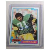 AUTOGRAPHED 1981 Gerry Ellis Topps ROOKIE  Green