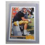 1991 Upper Deck Brett Favre ROOKIE CARD #13 Green