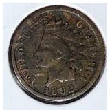 1892, 1893 Indian Head Penny Coins