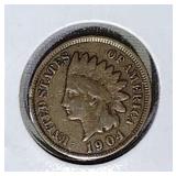 1904, 1905 Indian Head Penny Coins