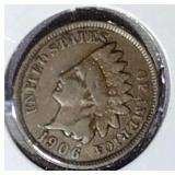 1906, 1907 Indian Head Penny Coins