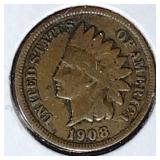 1908, 1909 Indian Head Penny Coins