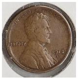 1912 S Lincoln Wheat Penny Coin