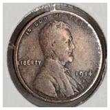 1914 D Lincoln Wheat Penny Coin