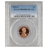 1995 S PCGS PR69RD Lincoln Memorial Penny Coin
