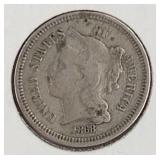 1968 Nickel Three Cent Coin