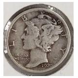 1920 PDS Mercury Dime Coins