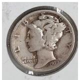 1939 PDS Mercury Dime Coins