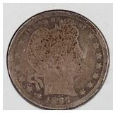1897 O Liberty Head Quarter Dollar Coin