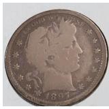 1897 Liberty Head Quarter Dollar Coin