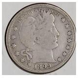 1899 Liberty Head Quarter Dollar Coin