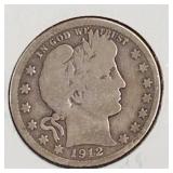 1912 S Liberty Head Quarter Dollar Coin