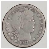 1912 Liberty Head Quarter Dollar Coin