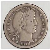 1915 S Liberty Head Quarter Dollar Coin