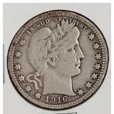 1916 D Liberty Head Quarter Dollar Coin
