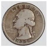 1932 Washington Quarter Dollar Coin
