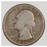 1934 D Washington Quarter Dollar Coin