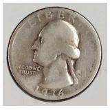 1936 S Washington Quarter Dollar Coin
