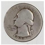 1938 S Washington Quarter Dollar Coin