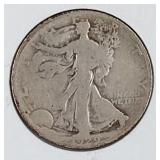 1929 D Liberty Walking Half Dollar Coin