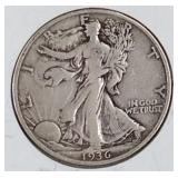1936 Liberty Walking Half Dollar Coin