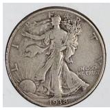 1938 Liberty Walking Half Dollar Coin