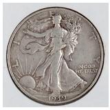 1939 Liberty Walking Half Dollar Coin