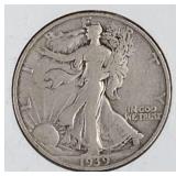 1939 S Liberty Walking Half Dollar Coin