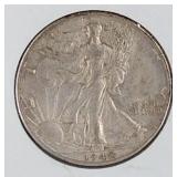 1942 D Liberty Walking Half Dollar Coin