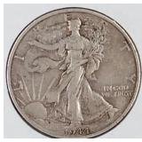 1944 D Liberty Walking Half Dollar Coin