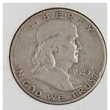 1949 D Franklin Half Dollar Coin