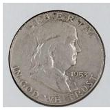 1953 Franklin Half Dollar Coin