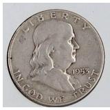 1953 S Franklin Half Dollar Coin