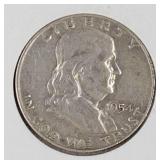 1954 D Franklin Half Dollar Coin